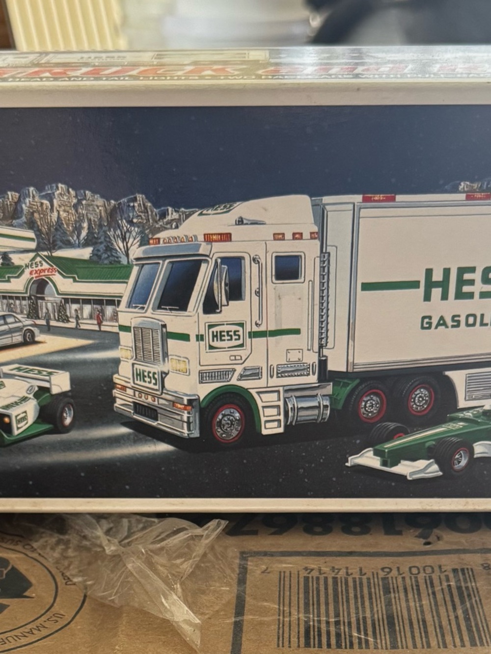 Hess White & Green Gasoline Truck Toy - Kids Cars & Vehicles